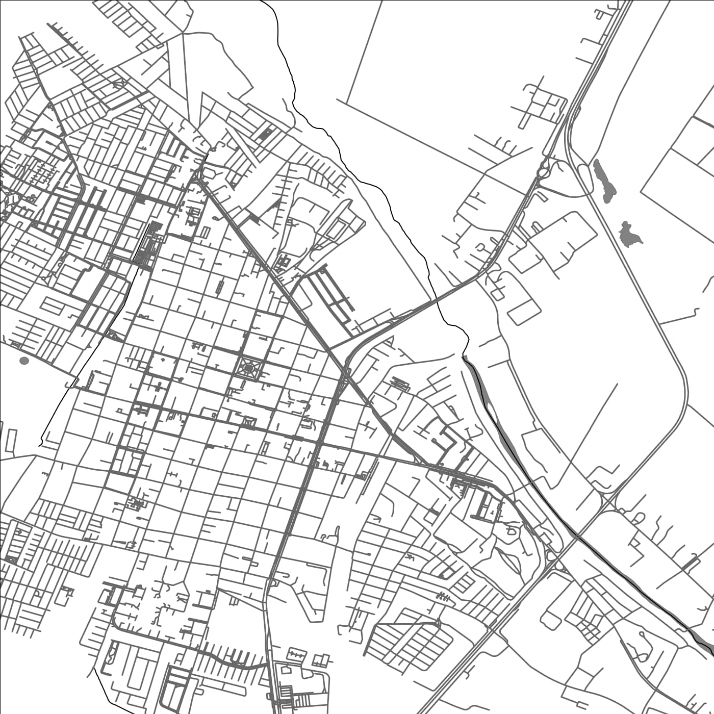 ROAD MAP OF SAN FERNANDO, CHILE BY MAPBAKES