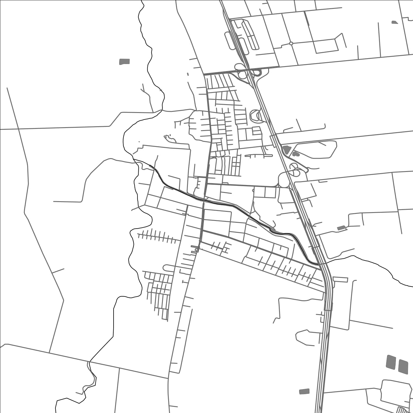 ROAD MAP OF SAN FRANCISCO DE MOSTAZAL, CHILE BY MAPBAKES