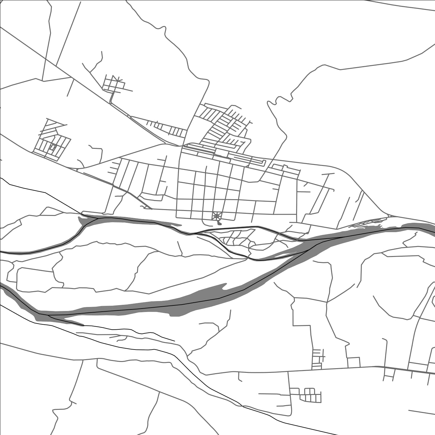 ROAD MAP OF SANTA BÁRBARA, CHILE BY MAPBAKES