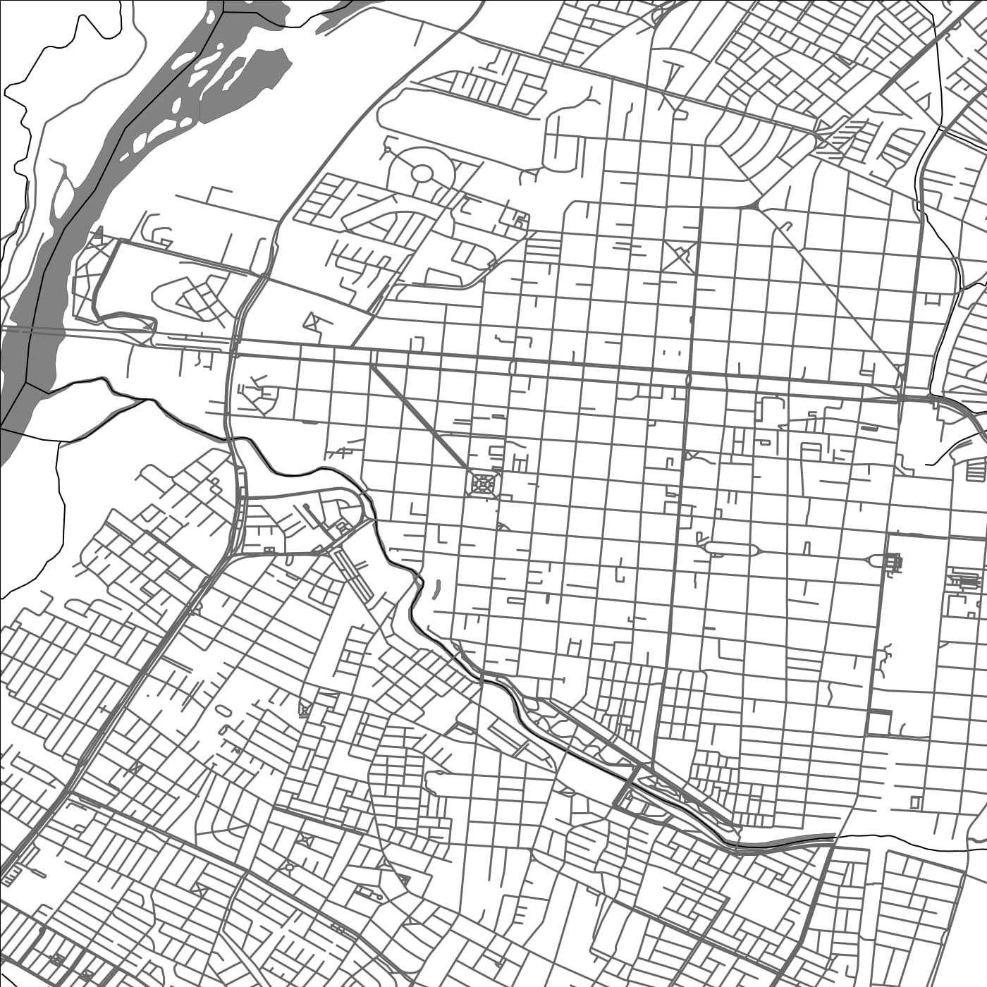 ROAD MAP OF TALCA, CHILE BY MAPBAKES