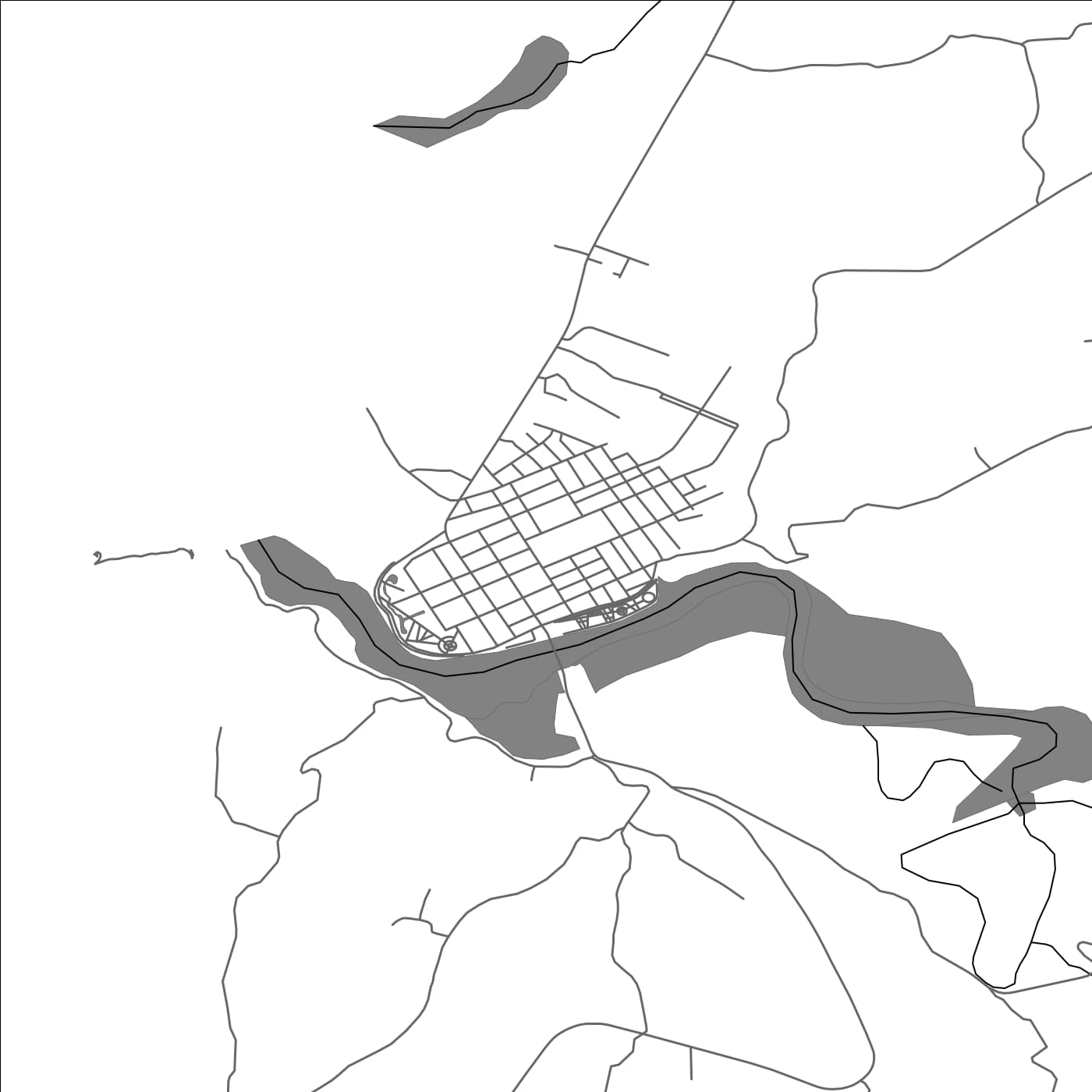 ROAD MAP OF TIRÚA, CHILE BY MAPBAKES