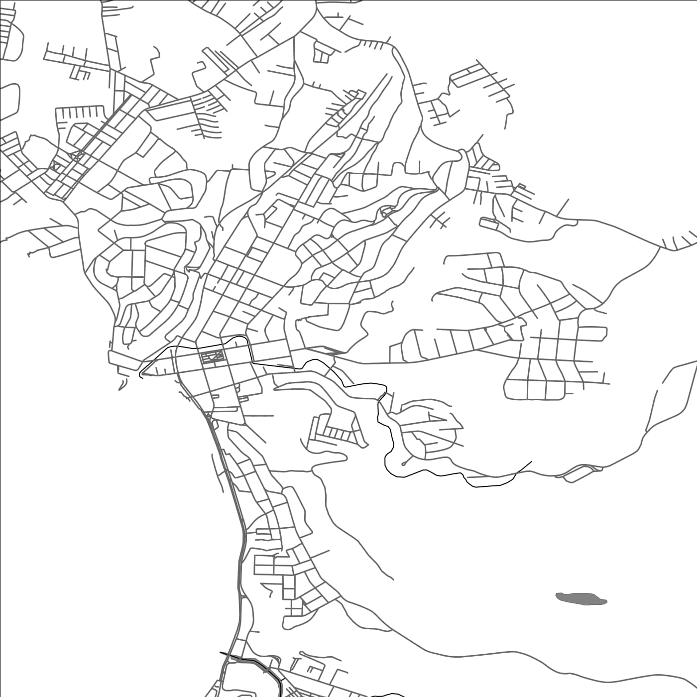 ROAD MAP OF TOMÉ, CHILE BY MAPBAKES