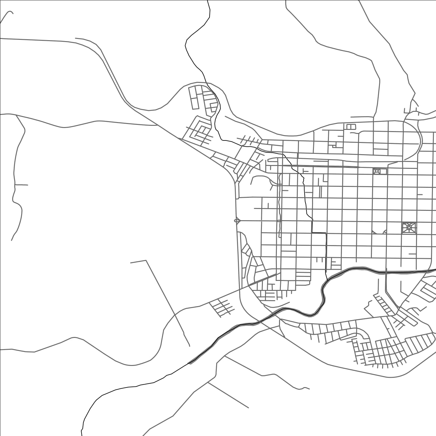 ROAD MAP OF TRAIGUÉN, CHILE BY MAPBAKES