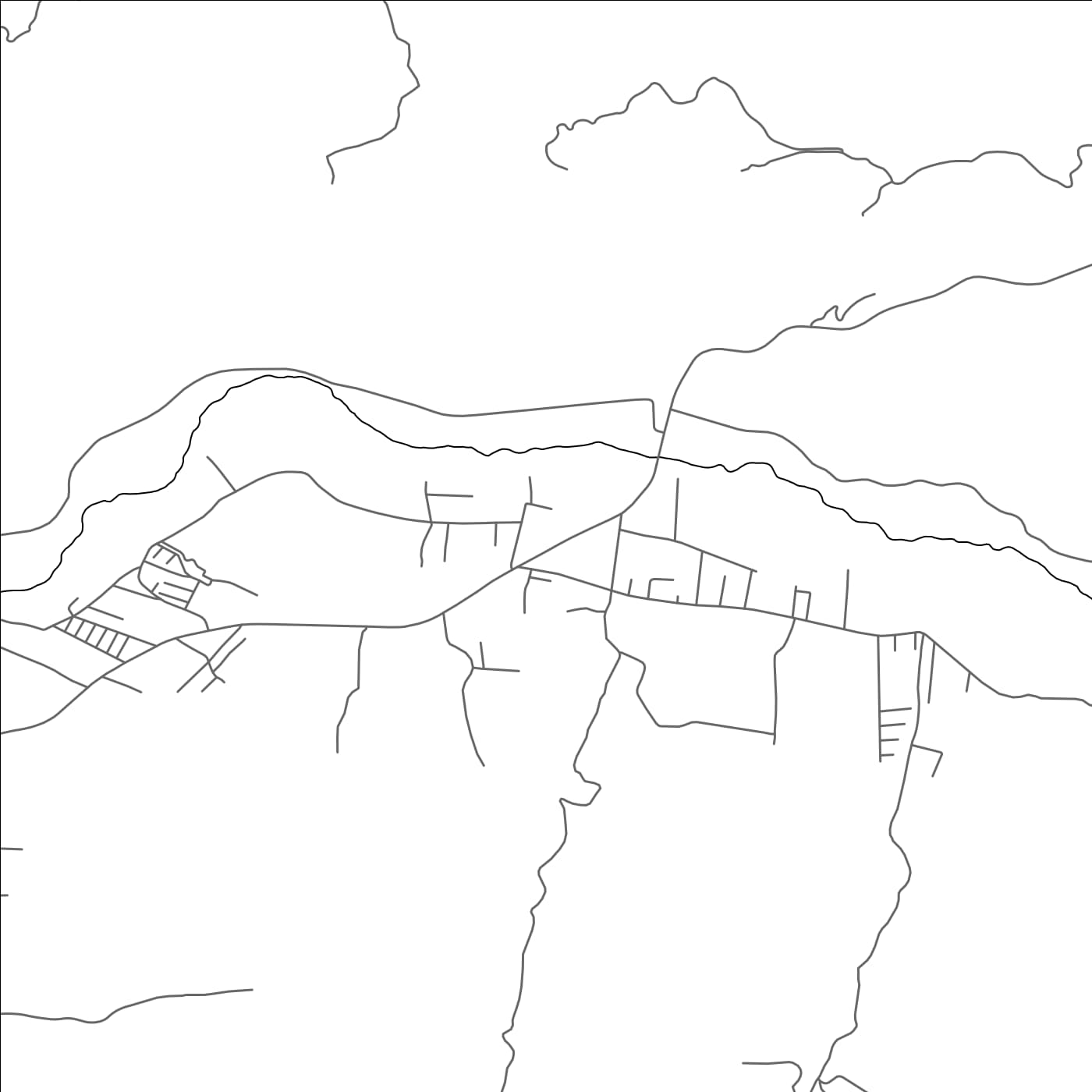 ROAD MAP OF TREGUACO, CHILE BY MAPBAKES