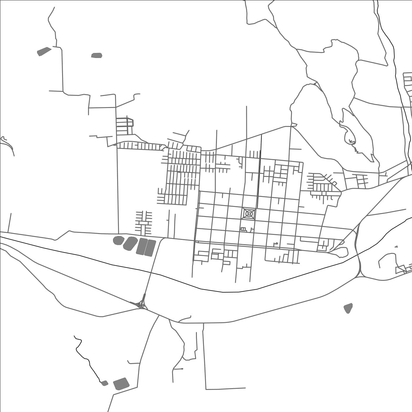 ROAD MAP OF VICUÑA, CHILE BY MAPBAKES