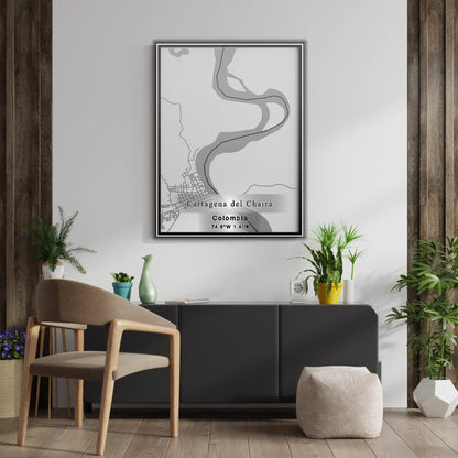 ROAD MAP OF CARTAGENA DEL CHAIRA, COLOMBIA BY MAPBAKES