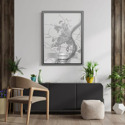 ROAD MAP OF CAUCASIA, COLOMBIA BY MAPBAKES