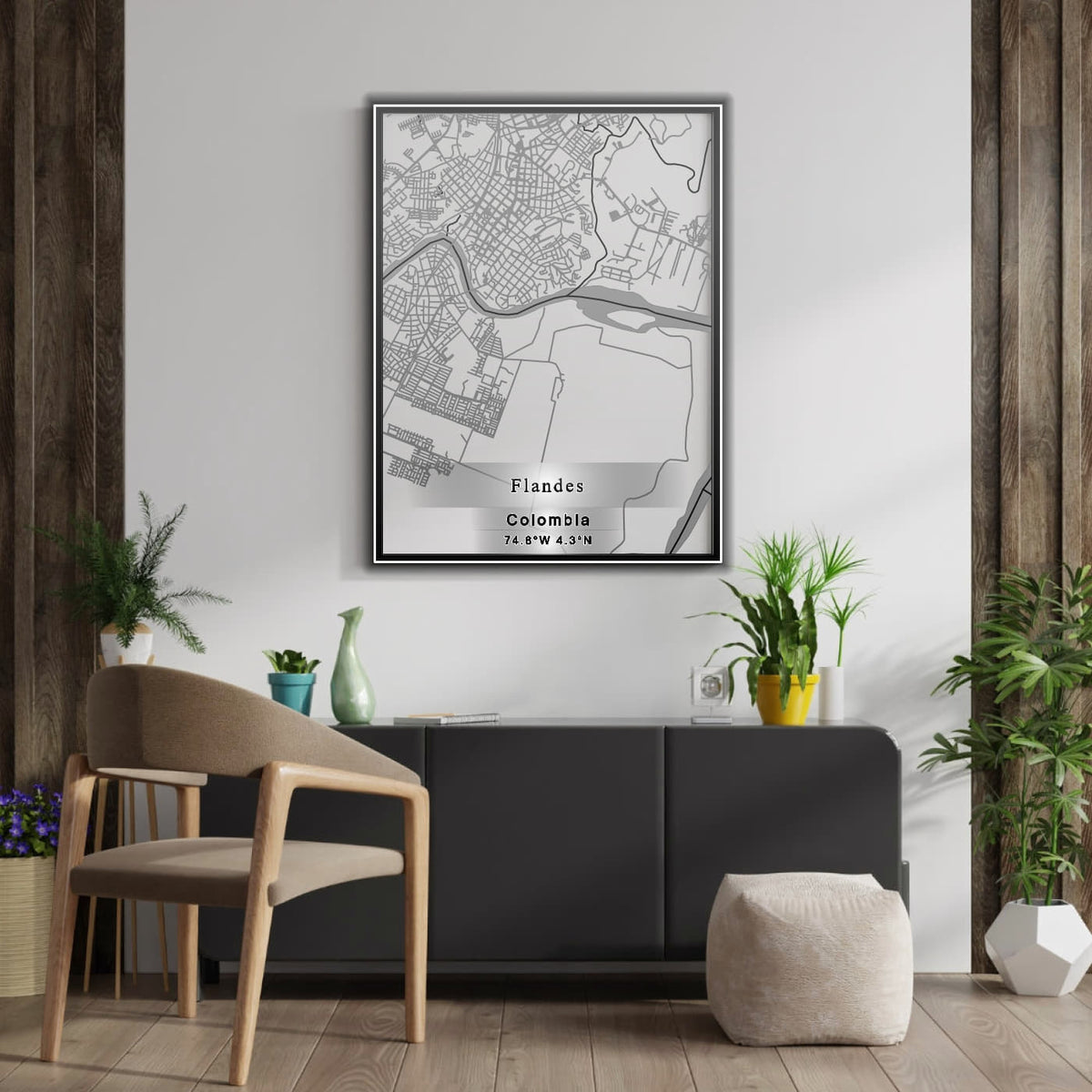 ROAD MAP OF FLANDES, COLOMBIA BY MAPBAKES