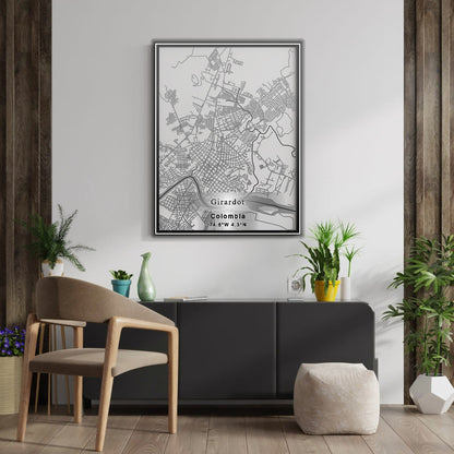 ROAD MAP OF GIRARDOT, COLOMBIA BY MAPBAKES
