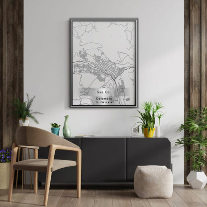 ROAD MAP OF SAN GIL, COLOMBIA BY MAPBAKES