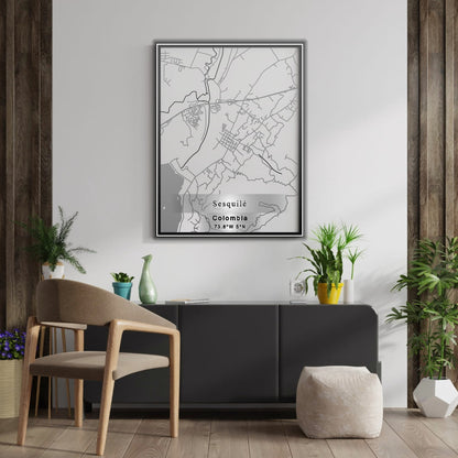 ROAD MAP OF SESQUILE, COLOMBIA BY MAPBAKES