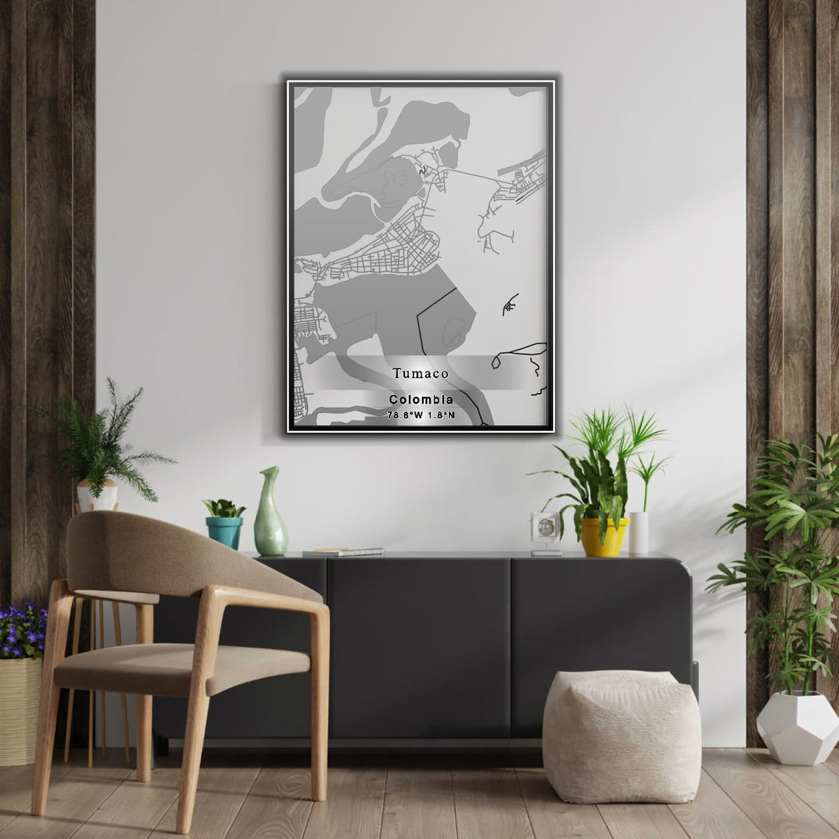 ROAD MAP OF TUMACO, COLOMBIA BY MAPBAKES