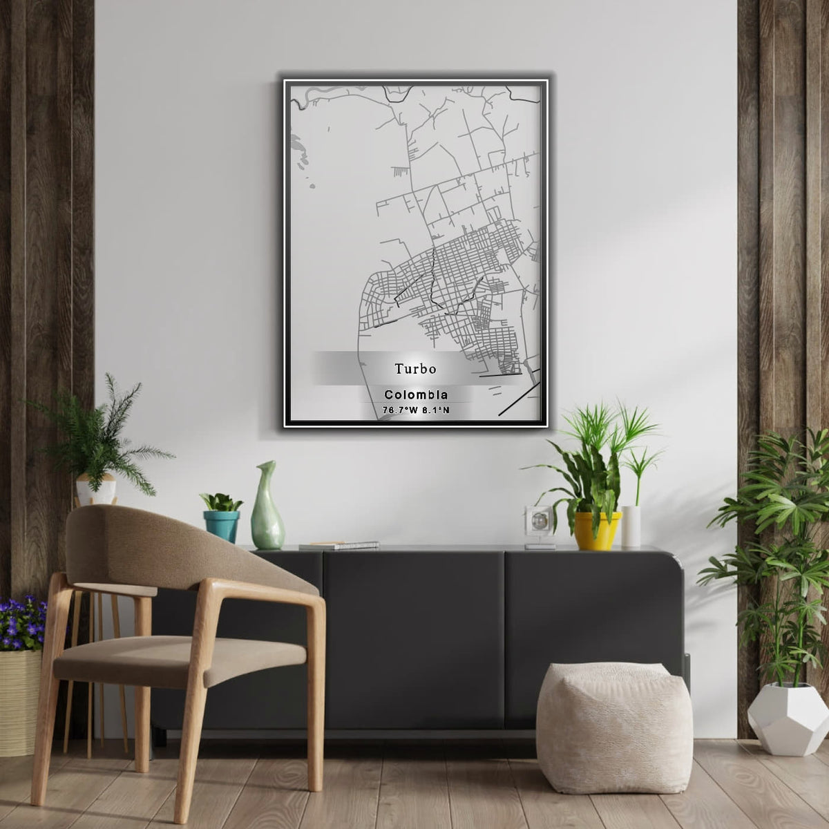 ROAD MAP OF TURBO, COLOMBIA BY MAPBAKES