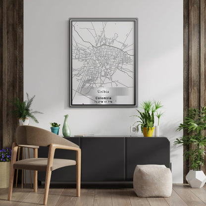 ROAD MAP OF URIBIA, COLOMBIA BY MAPBAKES
