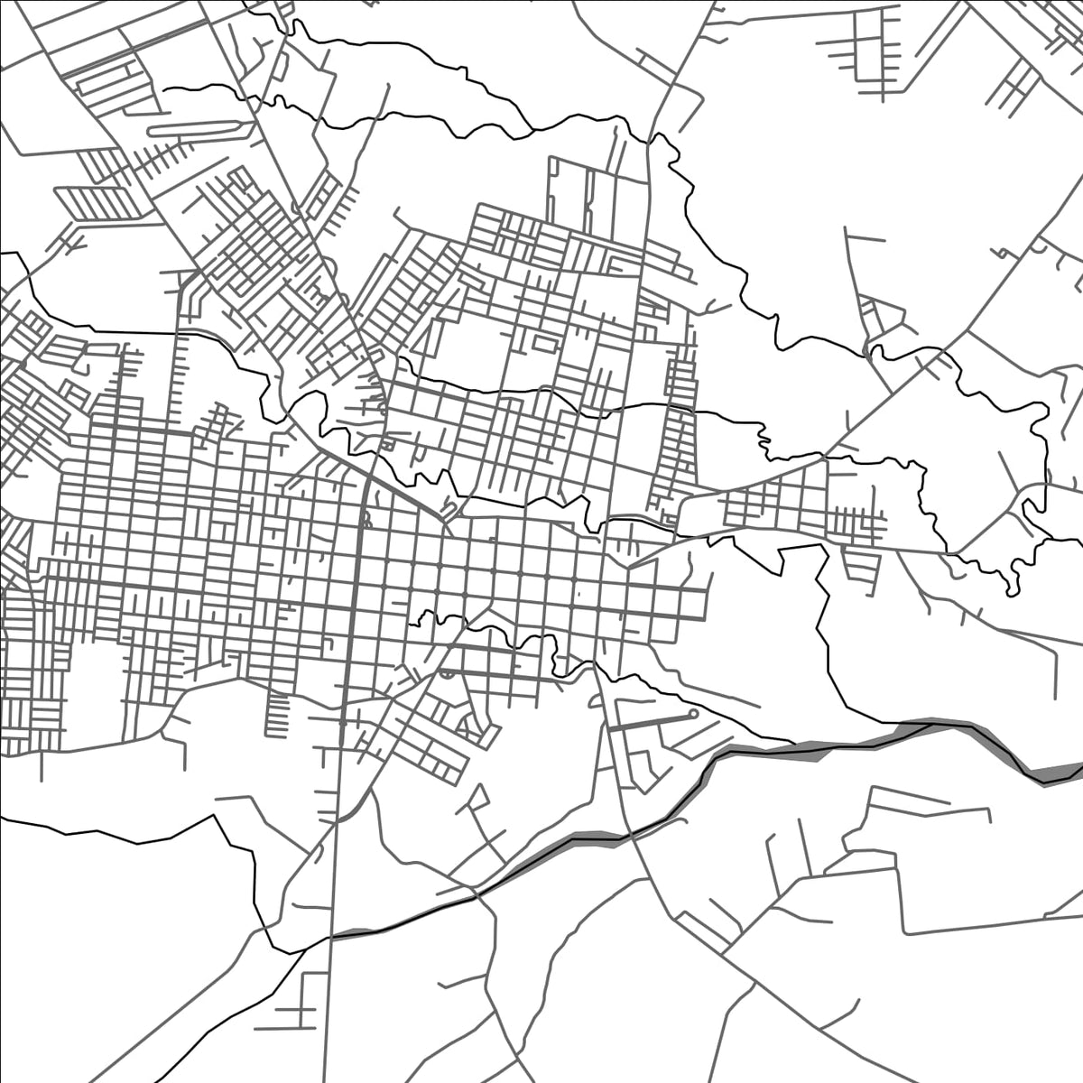 ROAD MAP OF ACACIAS, COLOMBIA BY MAPBAKES