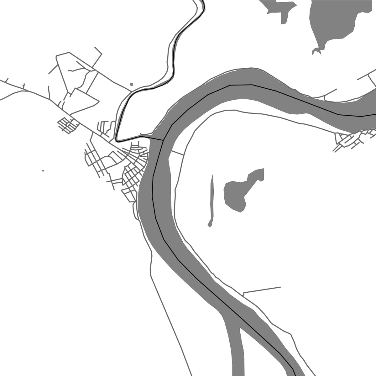 ROAD MAP OF ACHI, COLOMBIA BY MAPBAKES