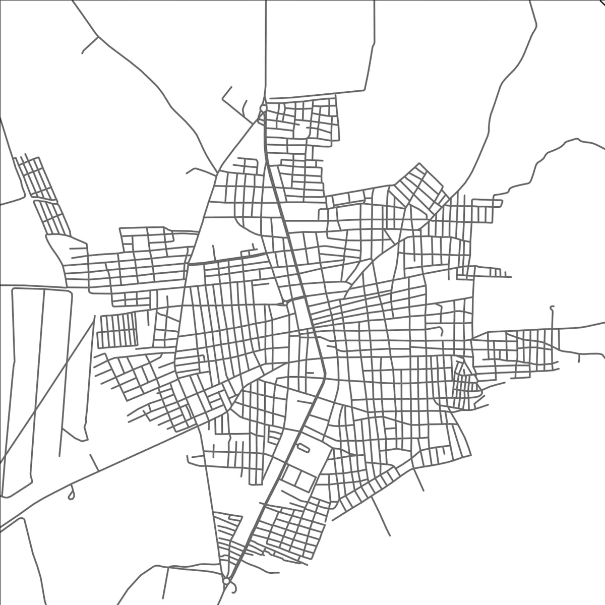 ROAD MAP OF AGUSTIN CODAZZI, COLOMBIA BY MAPBAKES