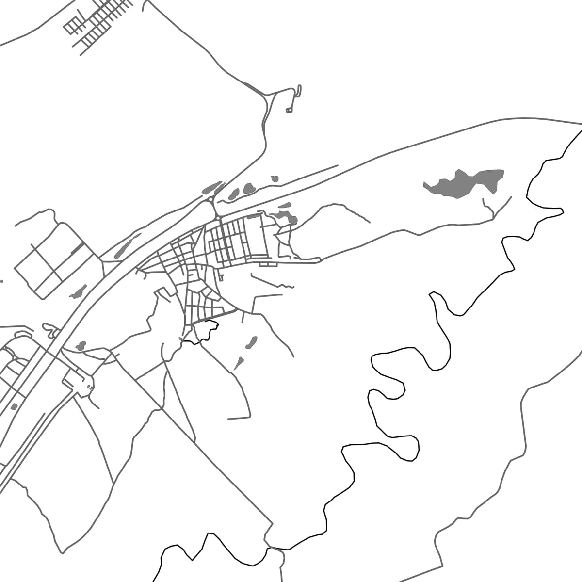 ROAD MAP OF ALBANIA, COLOMBIA BY MAPBAKES