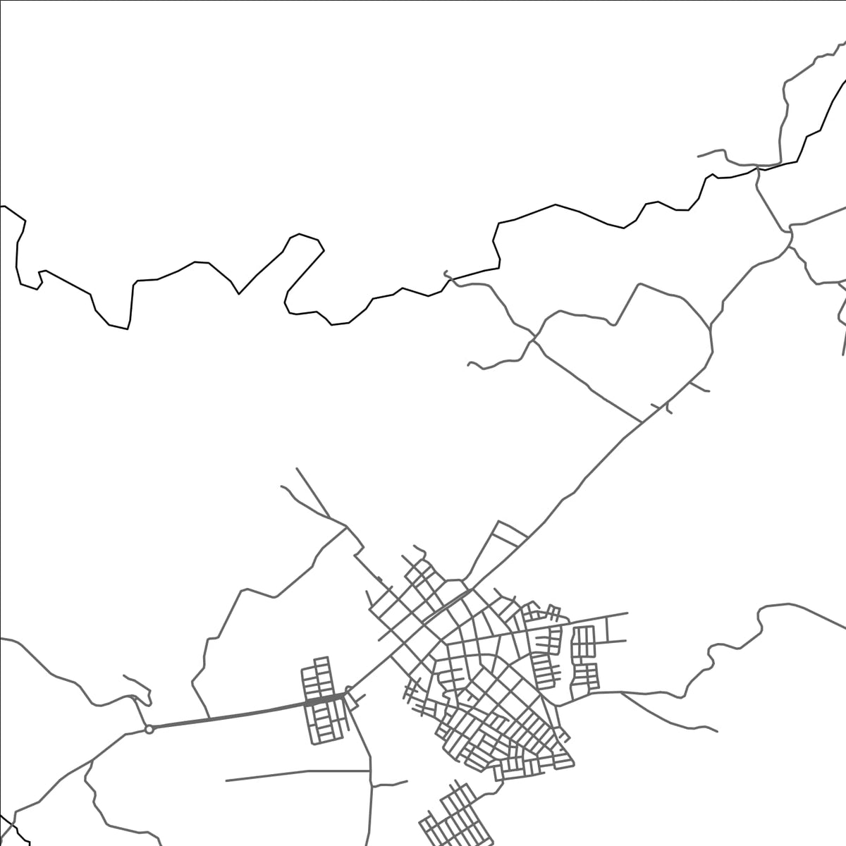 ROAD MAP OF ALGECIRAS, COLOMBIA BY MAPBAKES