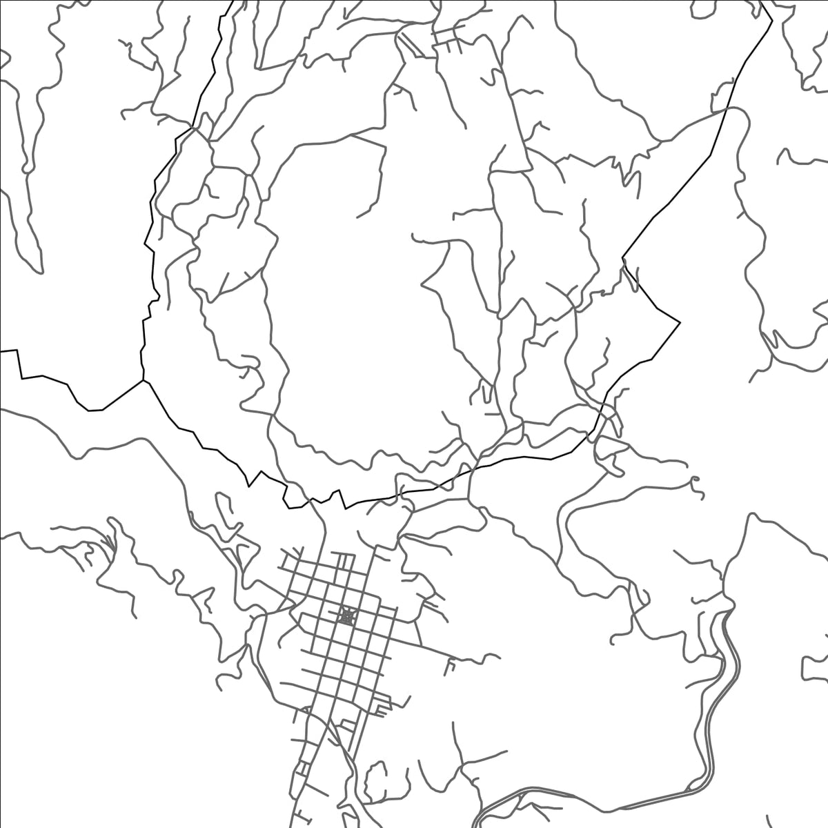 ROAD MAP OF AMAGA, COLOMBIA BY MAPBAKES