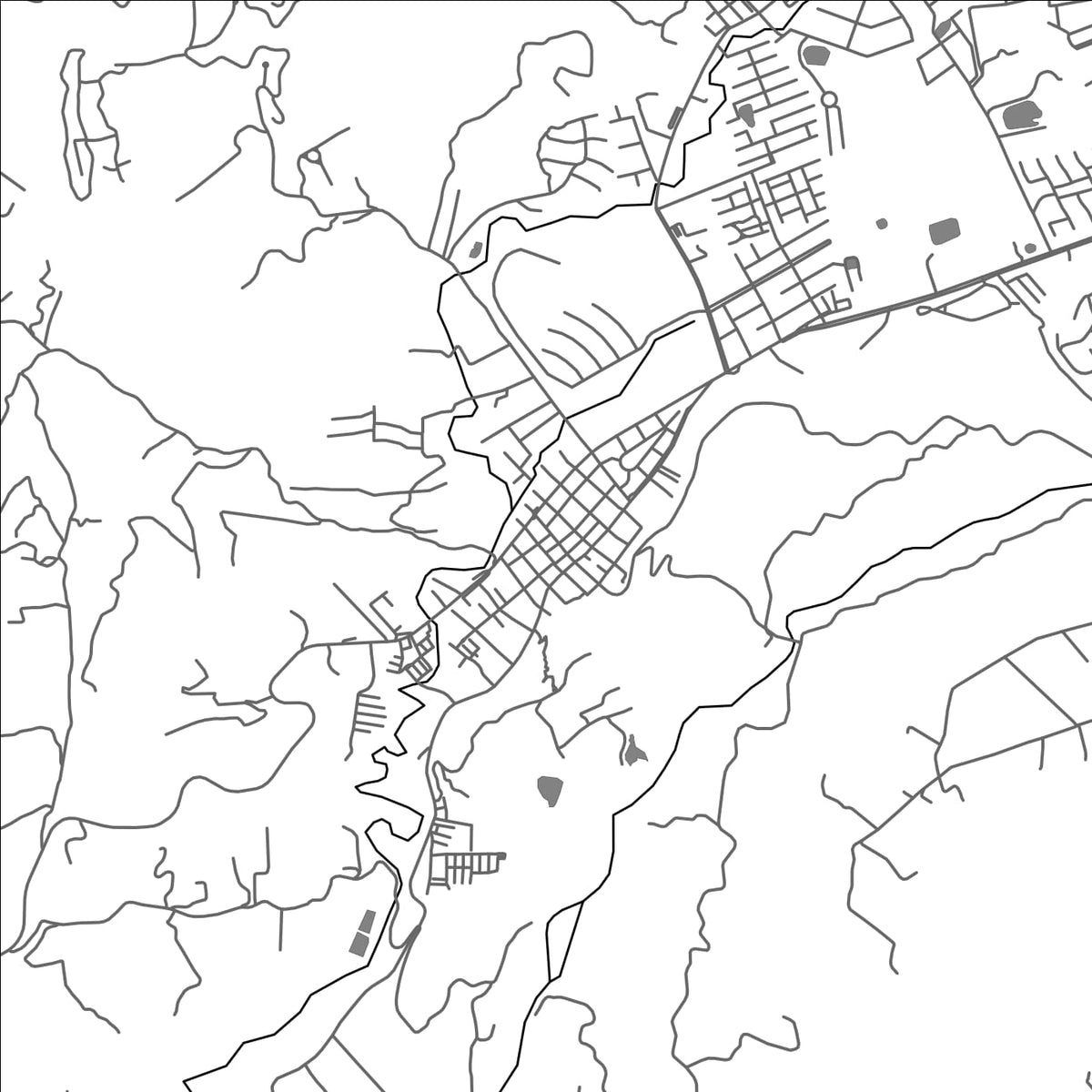 ROAD MAP OF ANAPOIMA, COLOMBIA BY MAPBAKES