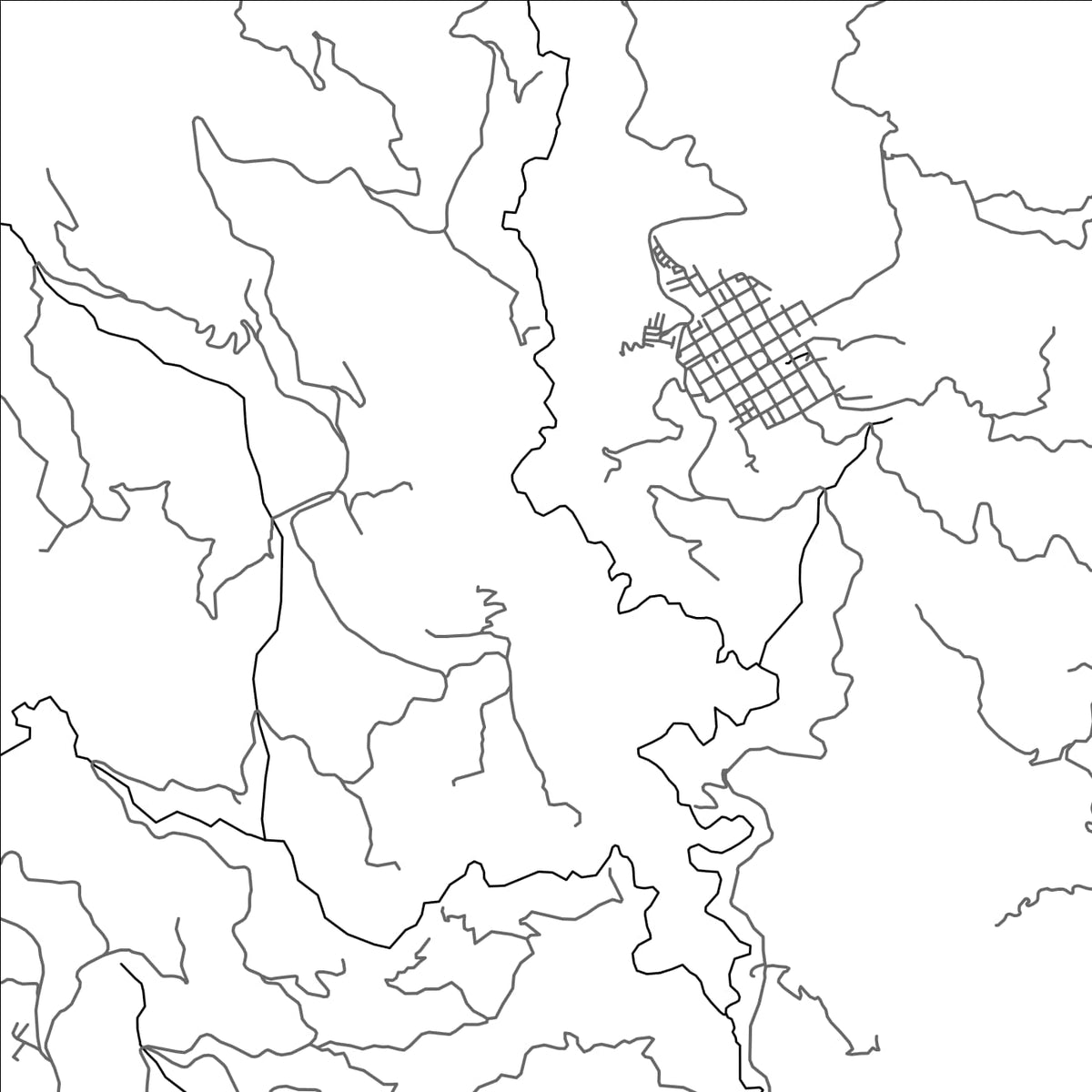 ROAD MAP OF APIA, COLOMBIA BY MAPBAKES