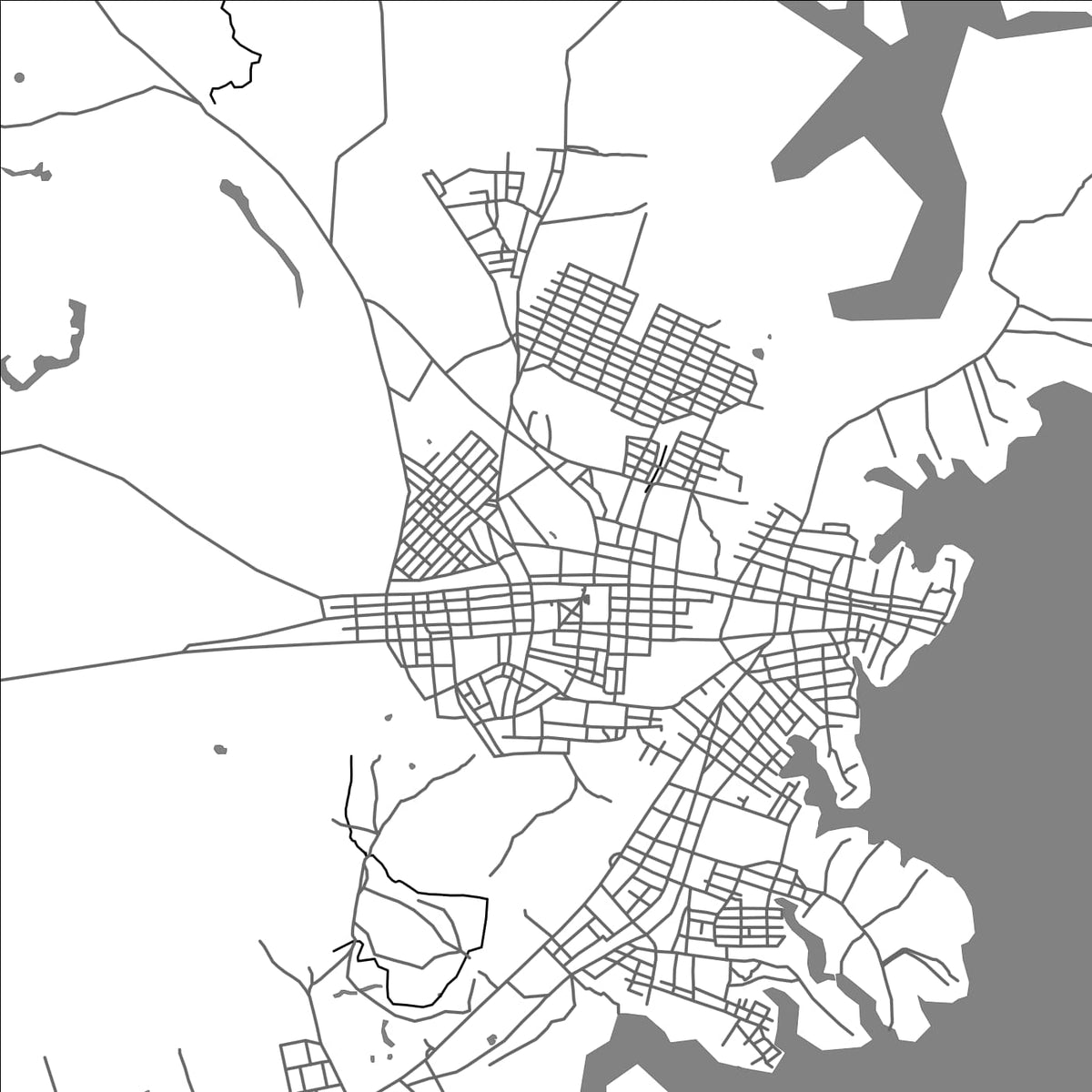 ROAD MAP OF AYAPEL, COLOMBIA BY MAPBAKES