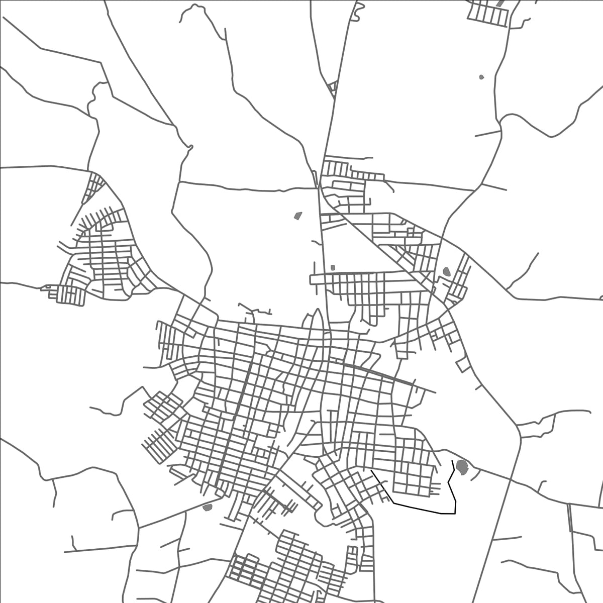 ROAD MAP OF BARANOA, COLOMBIA BY MAPBAKES
