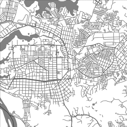 ROAD MAP OF BARRANCABERMEJA, COLOMBIA BY MAPBAKES