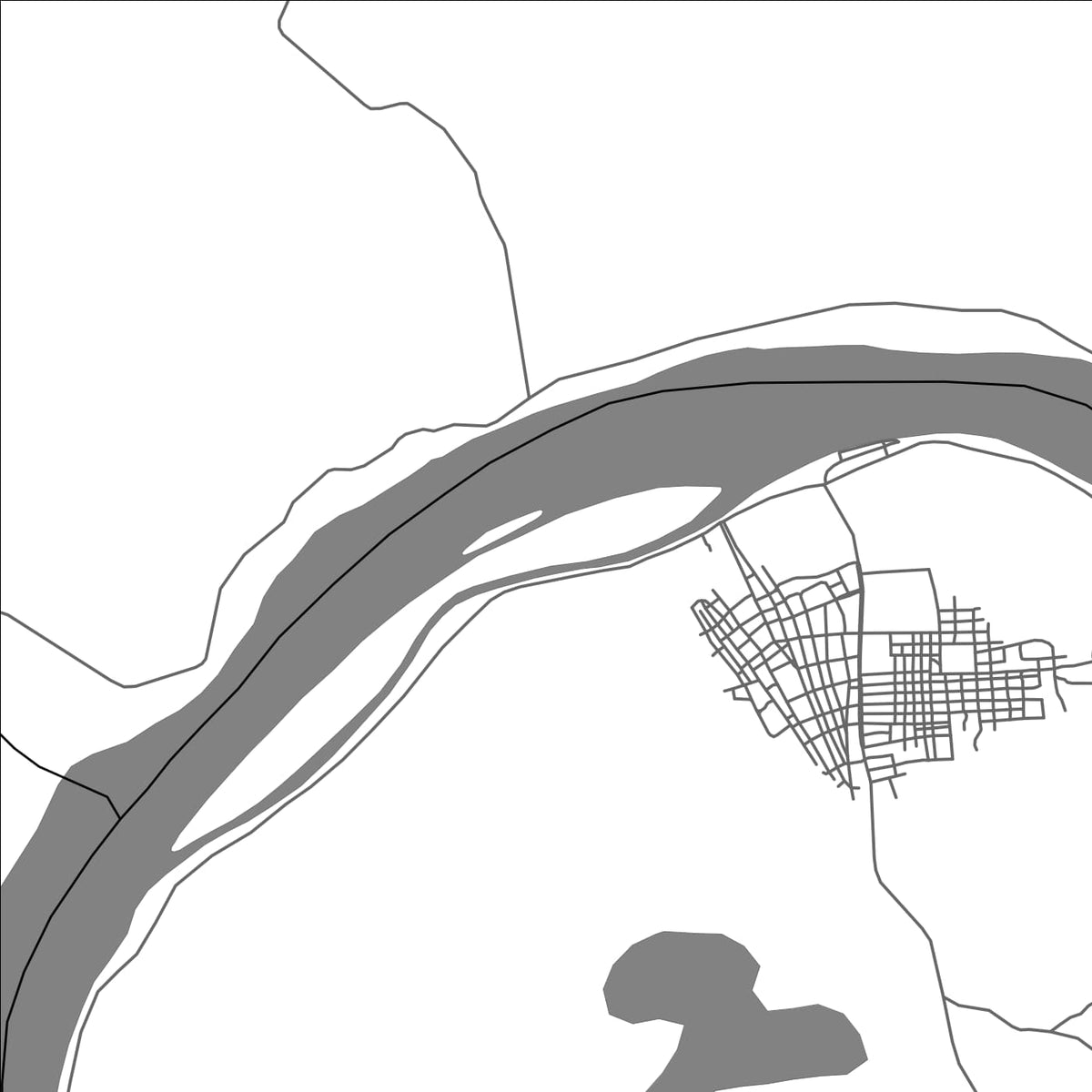ROAD MAP OF BARRANCO DE LOBA, COLOMBIA BY MAPBAKES