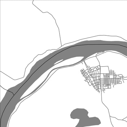 ROAD MAP OF BARRANCO DE LOBA, COLOMBIA BY MAPBAKES