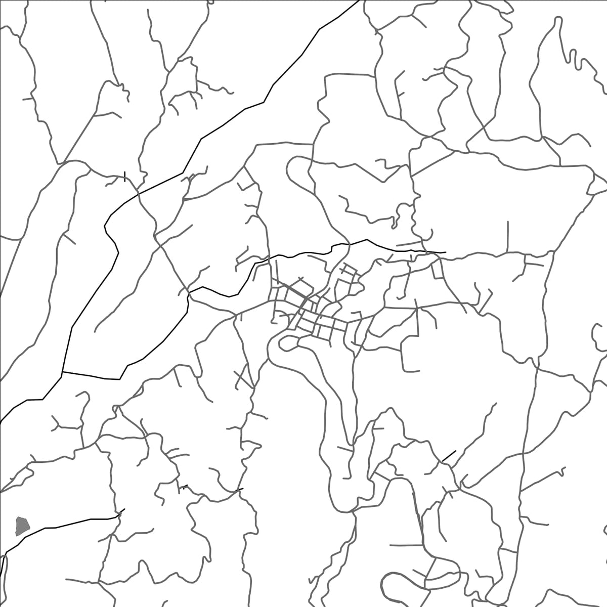 ROAD MAP OF CACHIPAY, COLOMBIA BY MAPBAKES