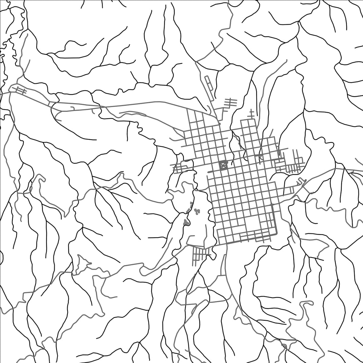 ROAD MAP OF CAICEDONIA, COLOMBIA BY MAPBAKES