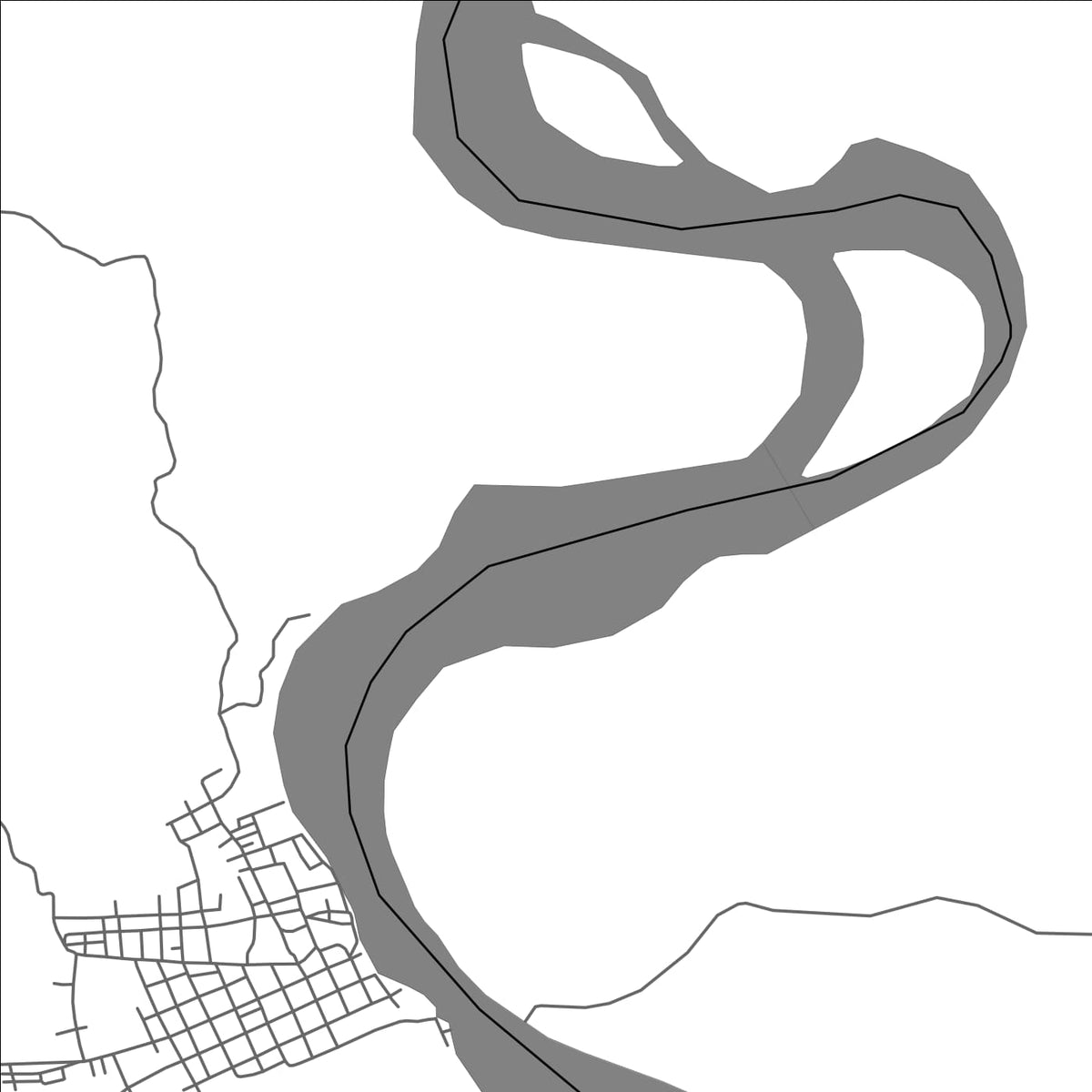 ROAD MAP OF CARTAGENA DEL CHAIRA, COLOMBIA BY MAPBAKES