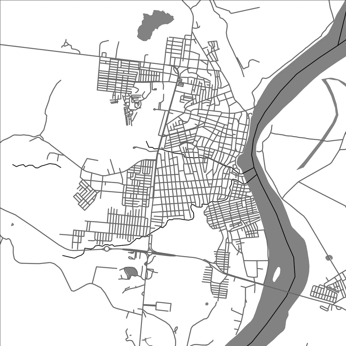 ROAD MAP OF CAUCASIA, COLOMBIA BY MAPBAKES