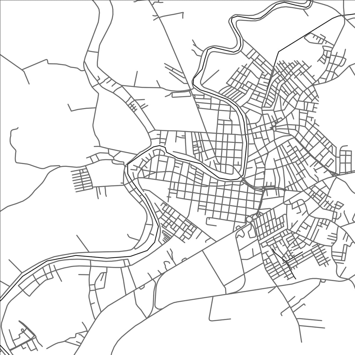 ROAD MAP OF CERETE, COLOMBIA BY MAPBAKES