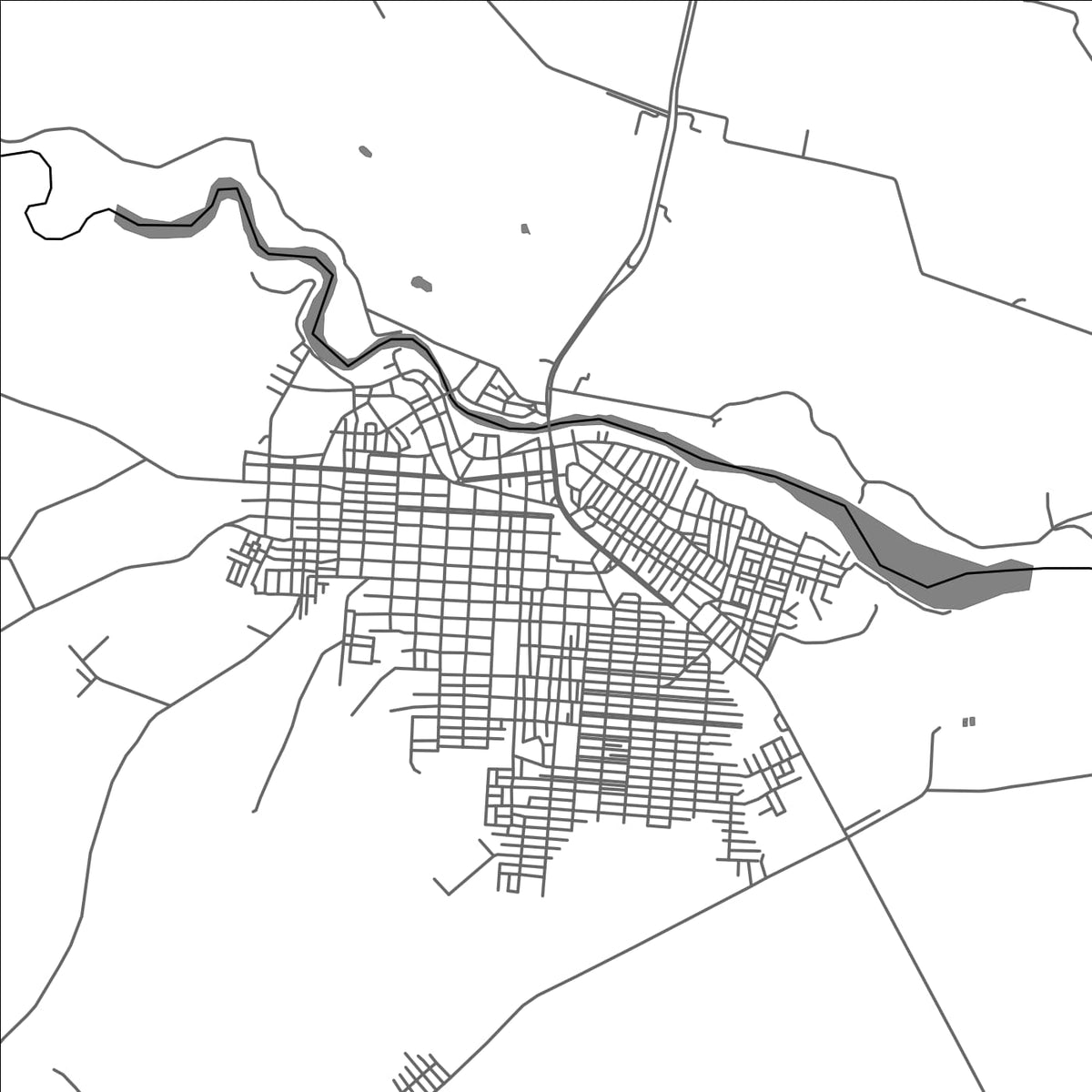 ROAD MAP OF CHIGORODO, COLOMBIA BY MAPBAKES