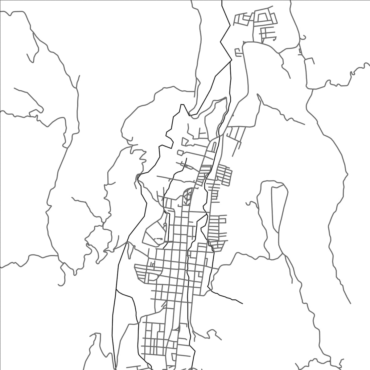 ROAD MAP OF CHINACOTA, COLOMBIA BY MAPBAKES