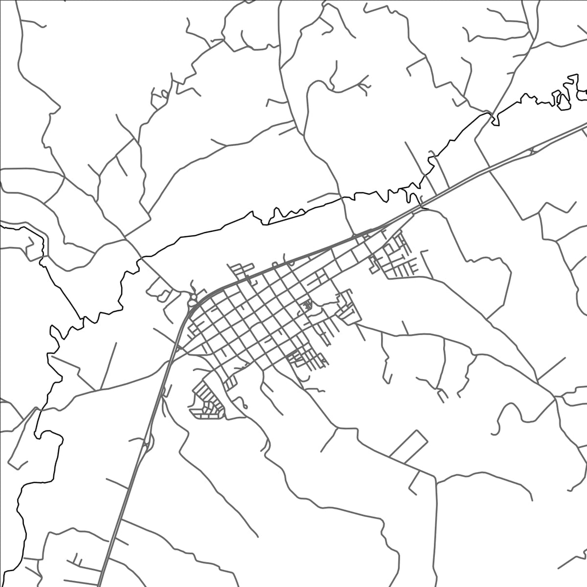 ROAD MAP OF CHOCONTA, COLOMBIA BY MAPBAKES