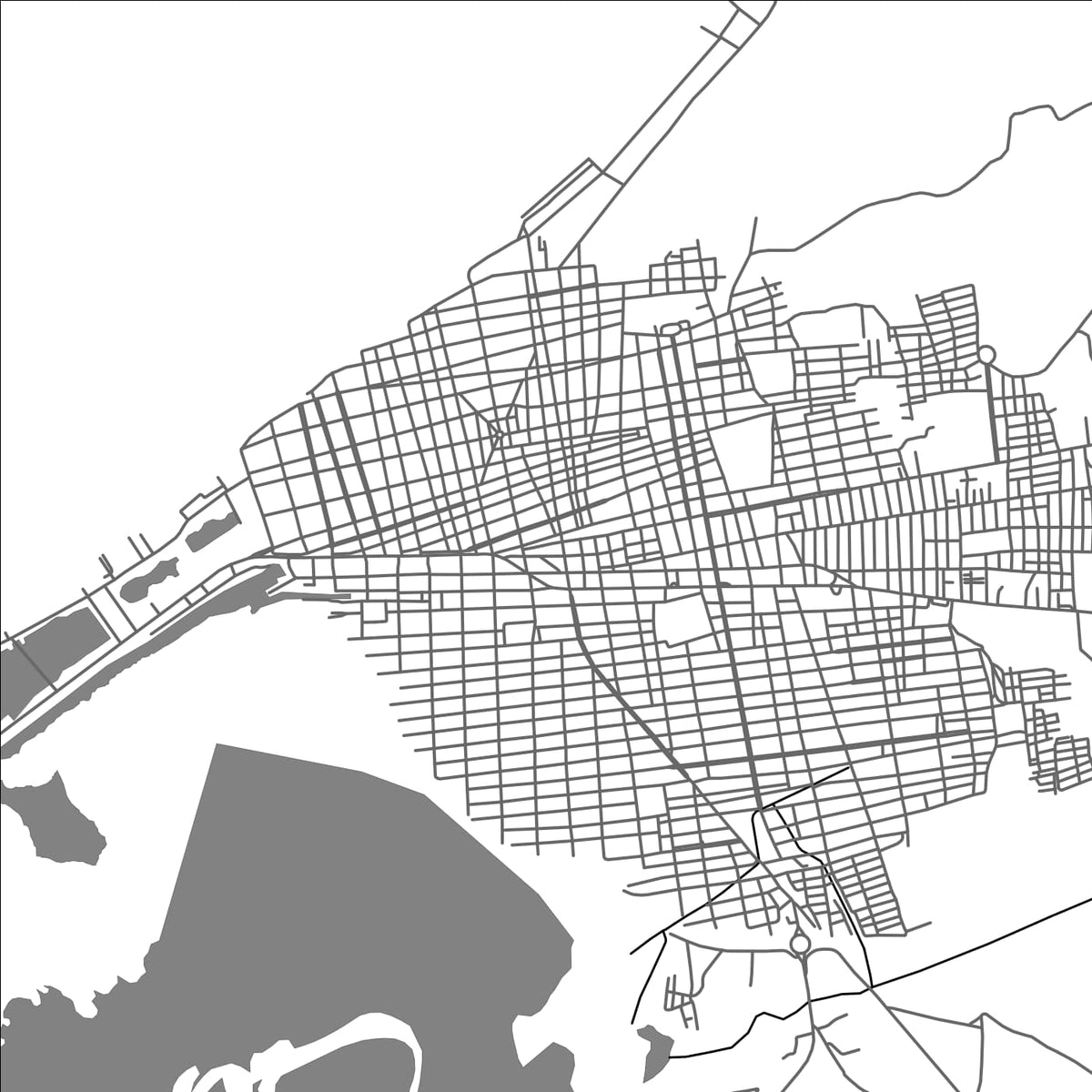 ROAD MAP OF CIENAGA, COLOMBIA BY MAPBAKES