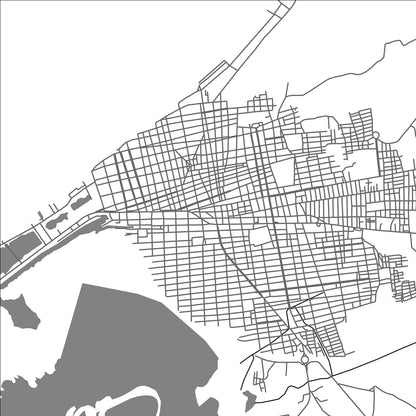 ROAD MAP OF CIENAGA, COLOMBIA BY MAPBAKES
