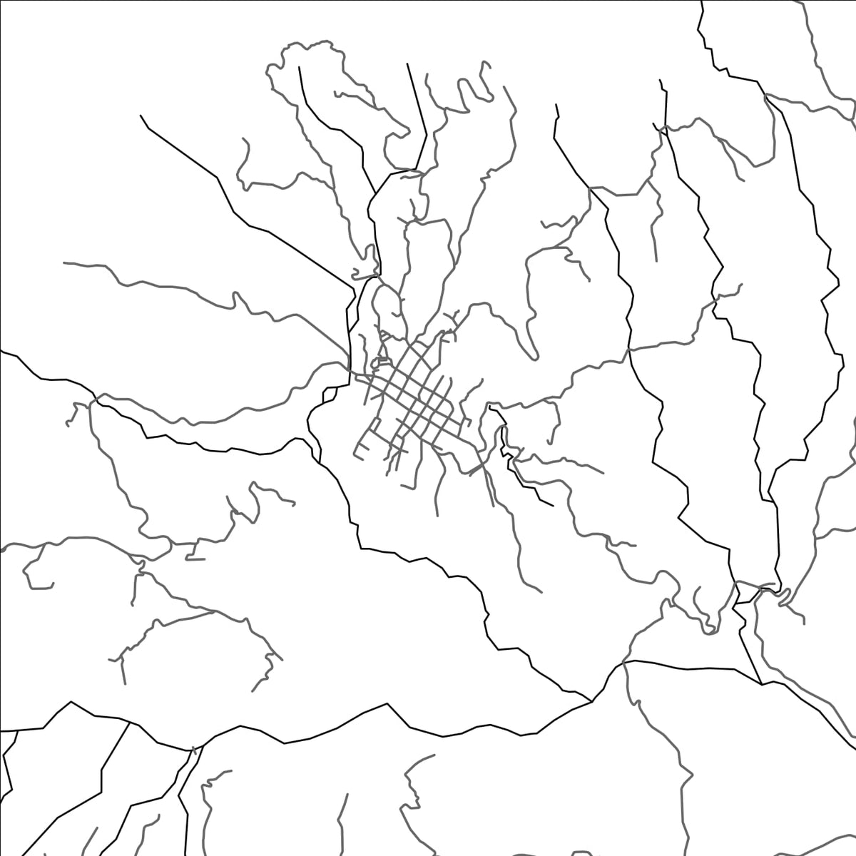 ROAD MAP OF COCORNA, COLOMBIA BY MAPBAKES