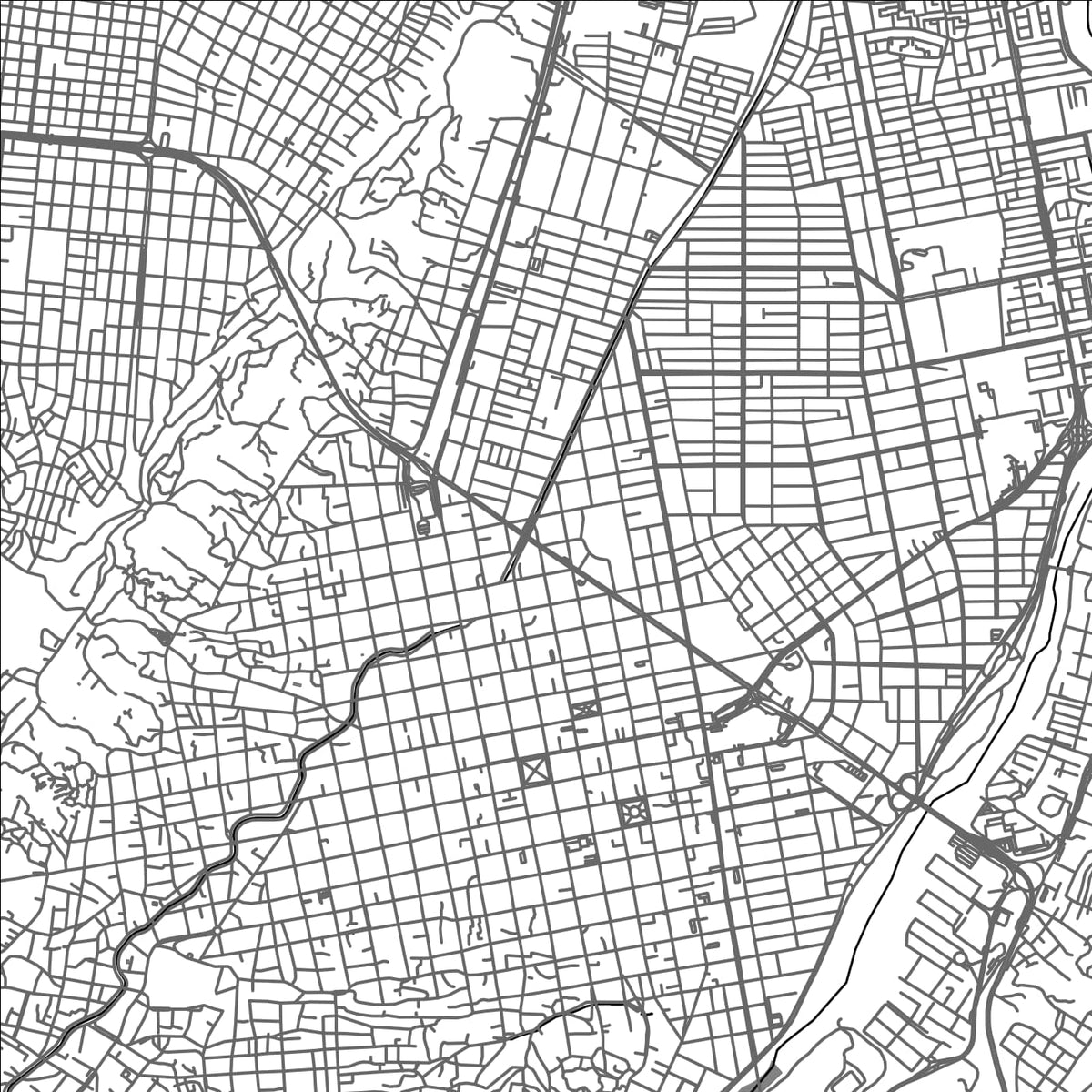 ROAD MAP OF CUCUTA, COLOMBIA BY MAPBAKES
