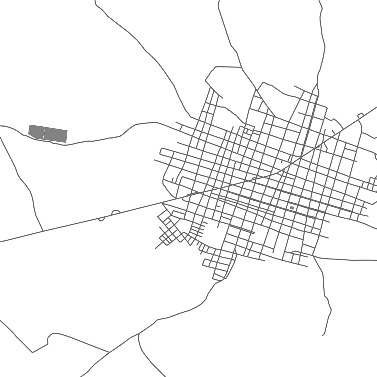 ROAD MAP OF CURUMANI, COLOMBIA BY MAPBAKES