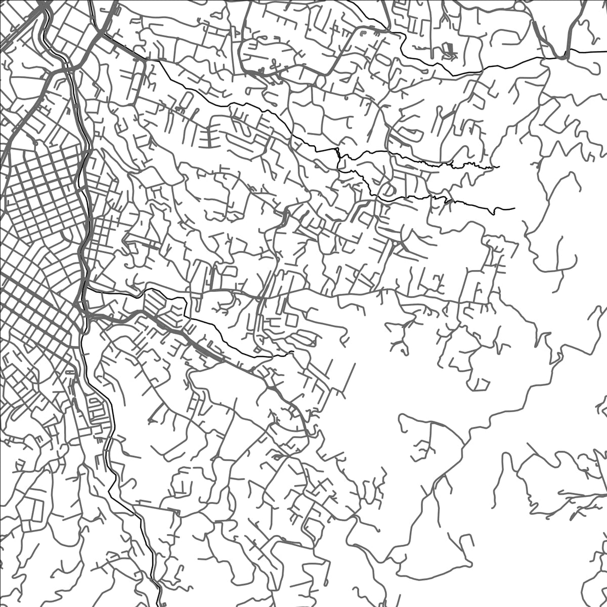 ROAD MAP OF ENVIGADO, COLOMBIA BY MAPBAKES