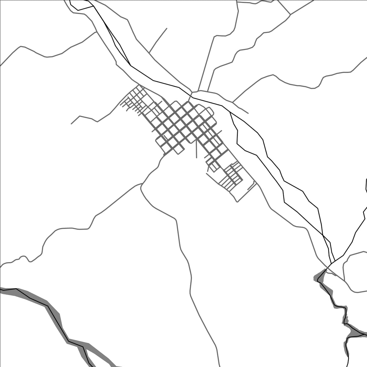 ROAD MAP OF MESETAS, COLOMBIA BY MAPBAKES