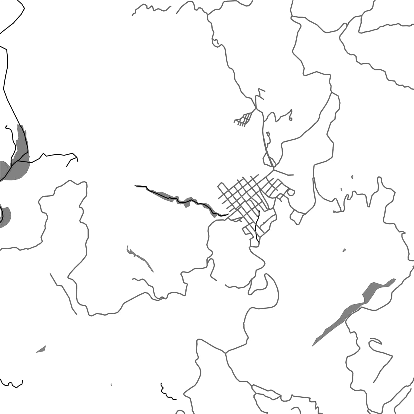 ROAD MAP OF MUZO, COLOMBIA BY MAPBAKES