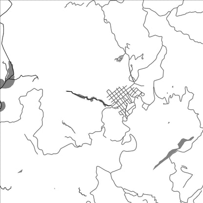 ROAD MAP OF MUZO, COLOMBIA BY MAPBAKES