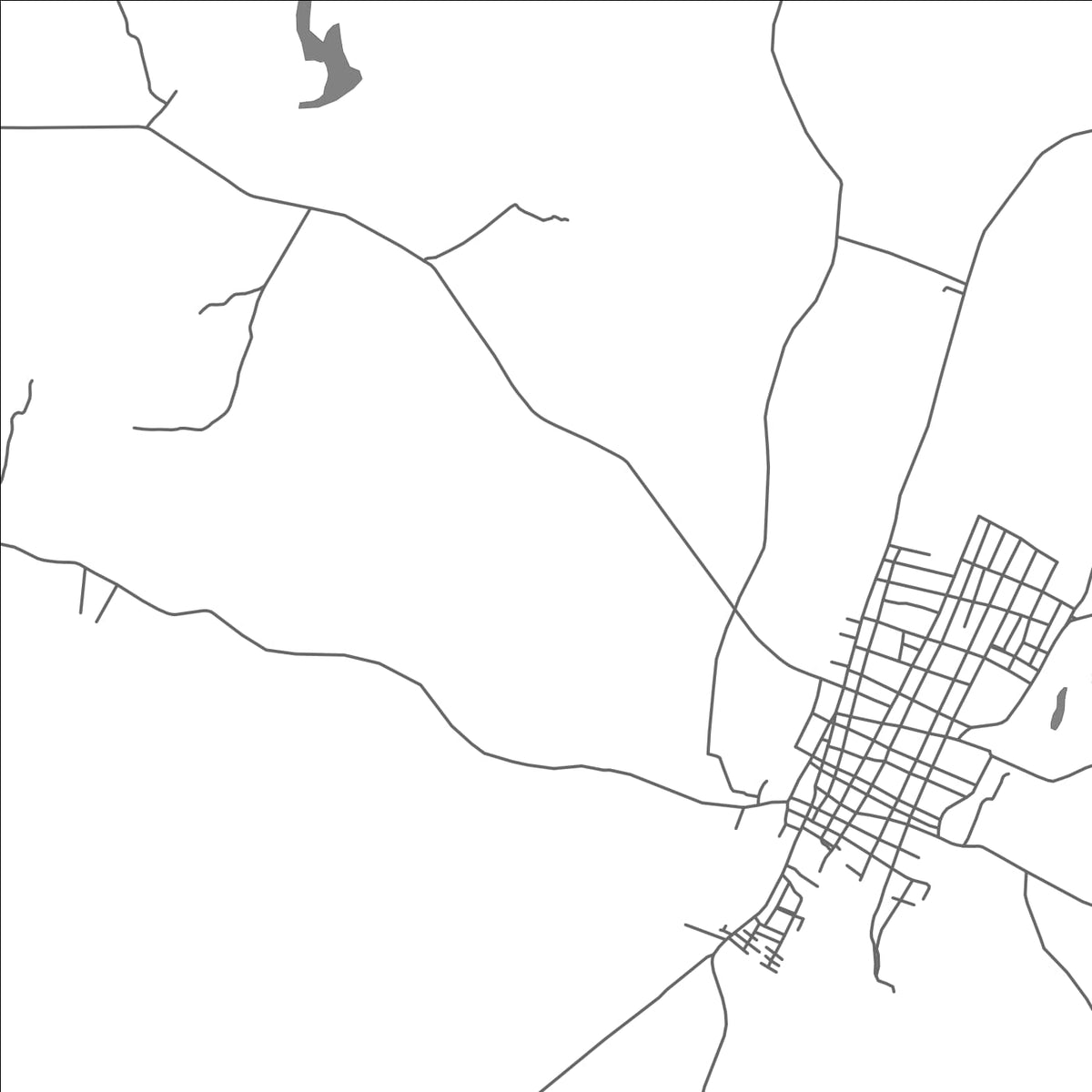 ROAD MAP OF POLONUEVO, COLOMBIA BY MAPBAKES