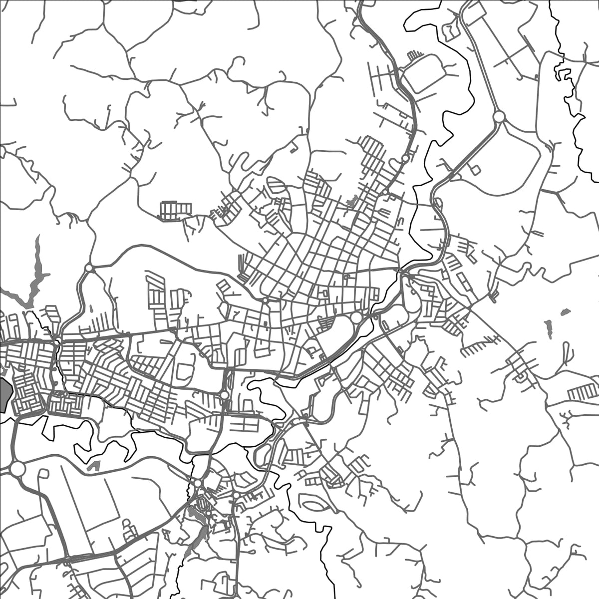 ROAD MAP OF RIONEGRO, COLOMBIA BY MAPBAKES